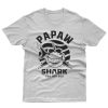 Mens Papaw Shark Father Grandpa Gift T shirt