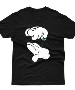 Mickey Mouse Hands Crumbling Weed t-shirt
