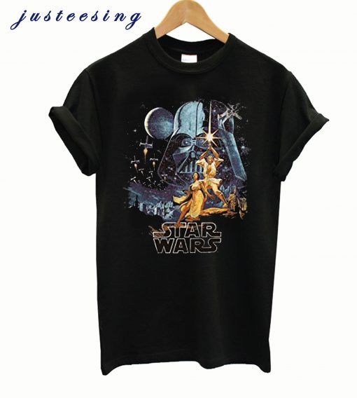 Star Wars A New Hope Vintage Poster Adult T-Shirt