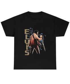 Liquid Blue Elvis Print T Shirt TPKJ3